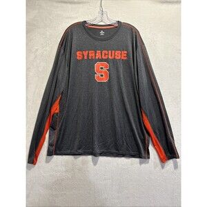 Knights Apparel Syracuse Long Sleeve Performance Shirt Grey Orange Men's 2XL XXL